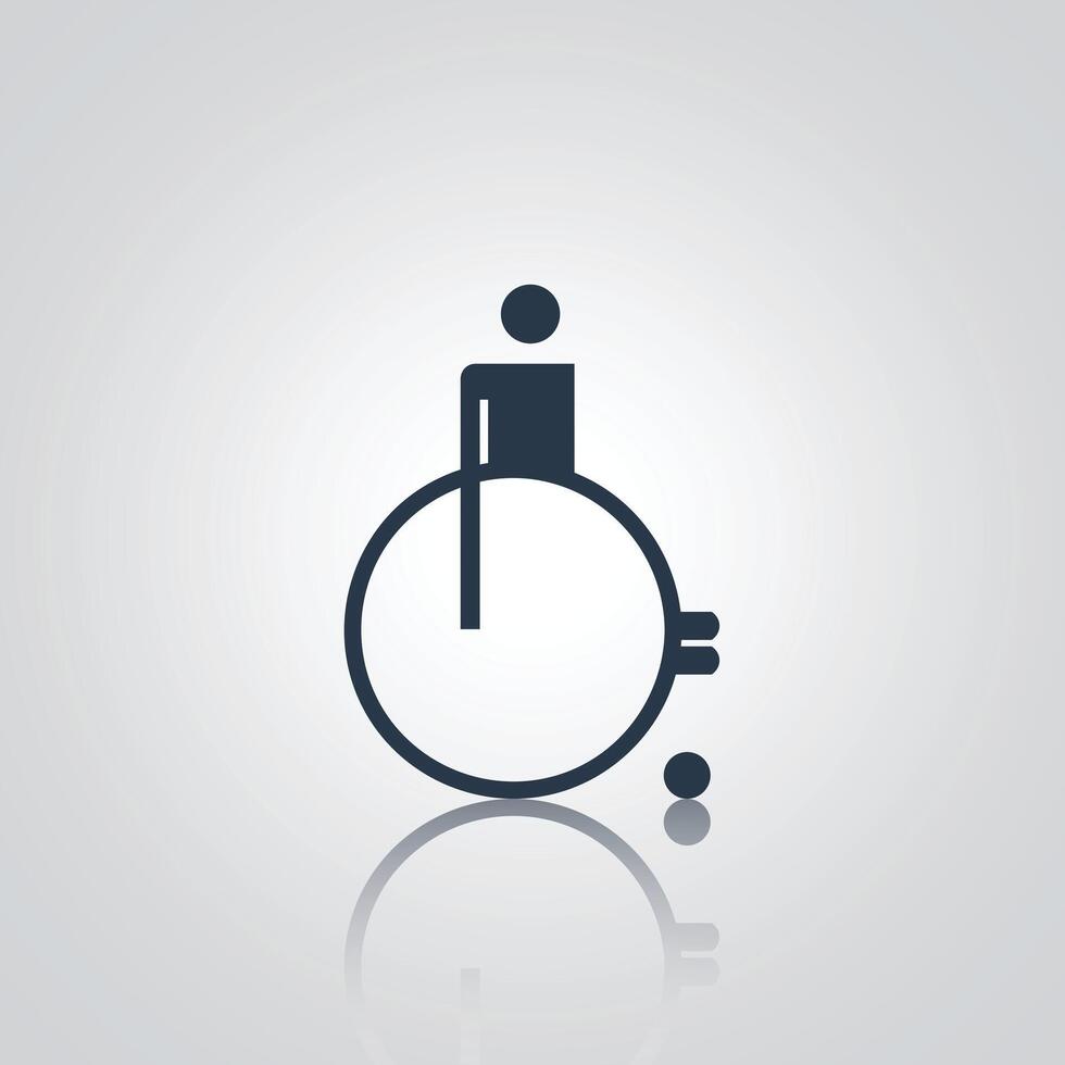 Pictograms of a wheelchair, toilet doors, signs, icons, unique design, line art vector