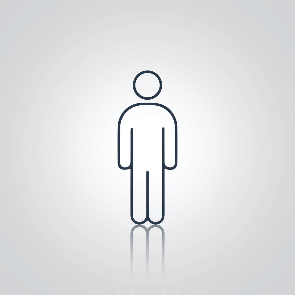 Pictograms of a man, restroom door signs, icons, and line art vector