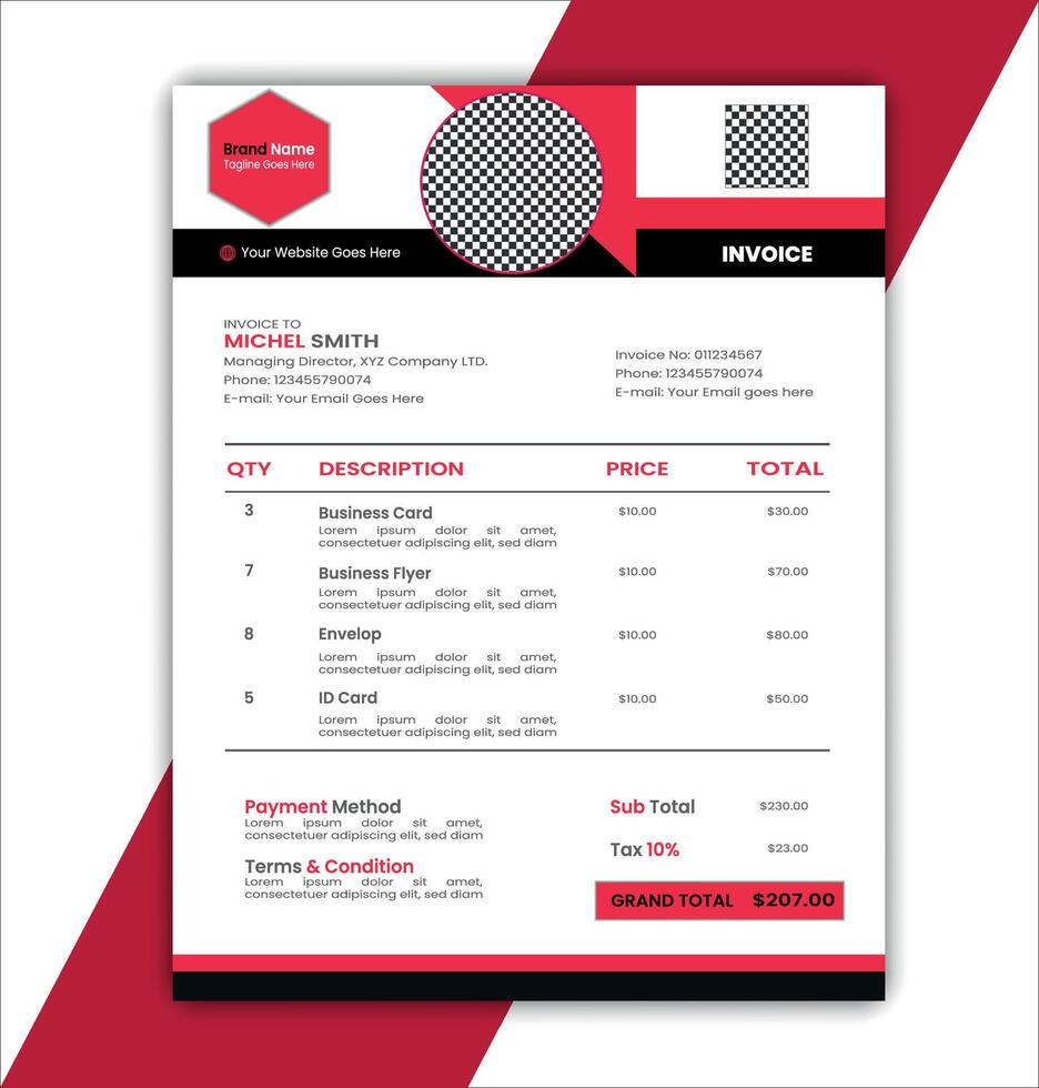 Invoice Design Template vector