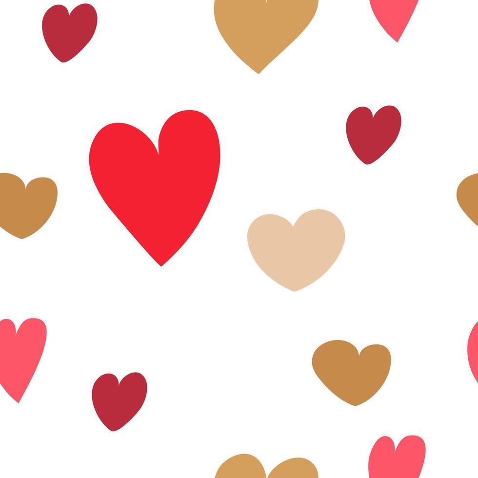 Seamless pattern with cute romantic hearts . illustration vector