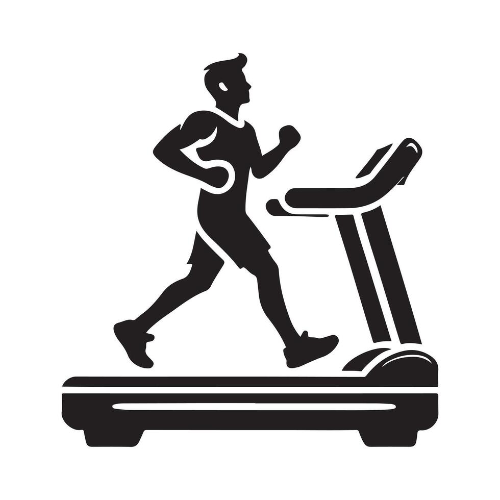 Treadmill Silhouette for Web Design vector