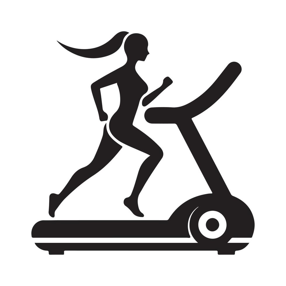 Treadmill Silhouette for Digital Art vector