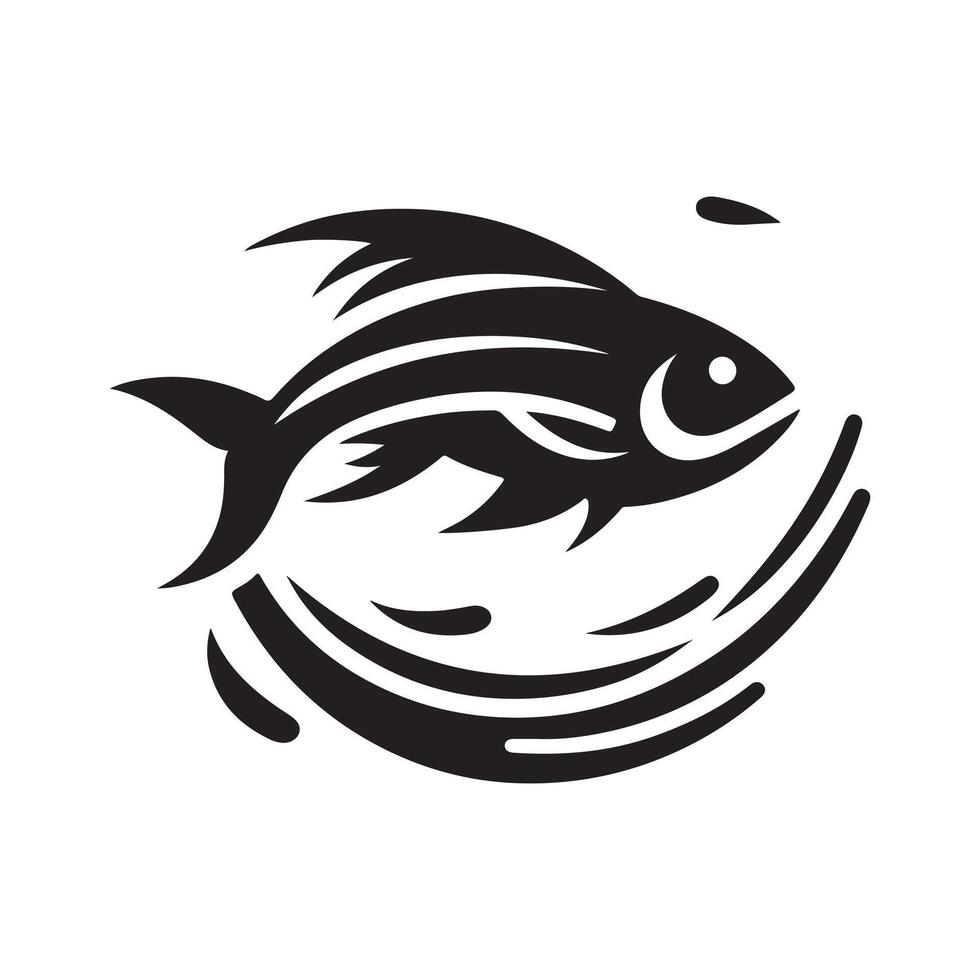 Versatile Flying Fish Silhouette for Creators vector