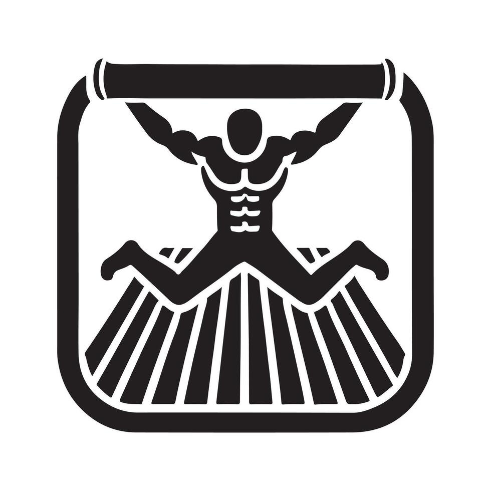 Exercise Mat Silhouette for Creative Projects vector