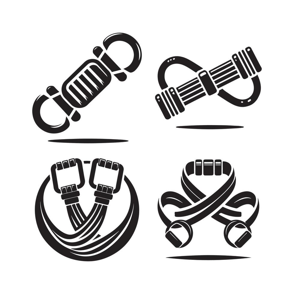 Unique Resistance Band Silhouette for Web Elements vector