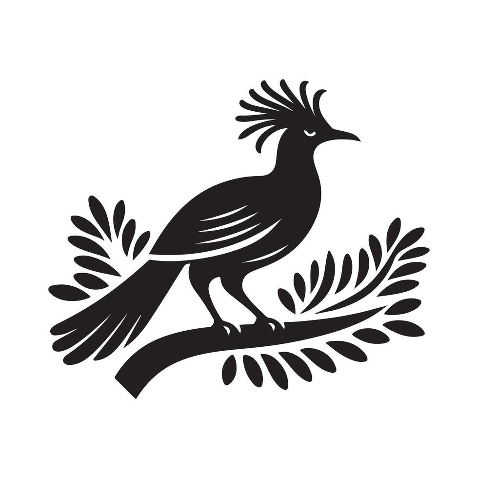 Superb Lyrebird Silhouette for Custom Graphics vector