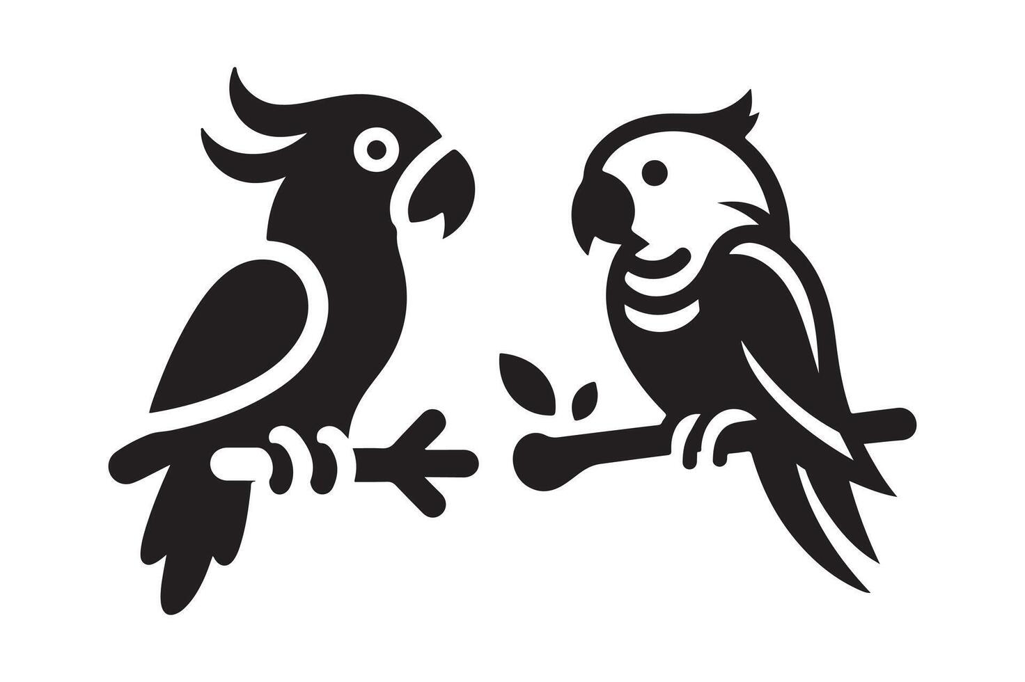 Orange Bellied Parrot Silhouette for Custom Projects vector