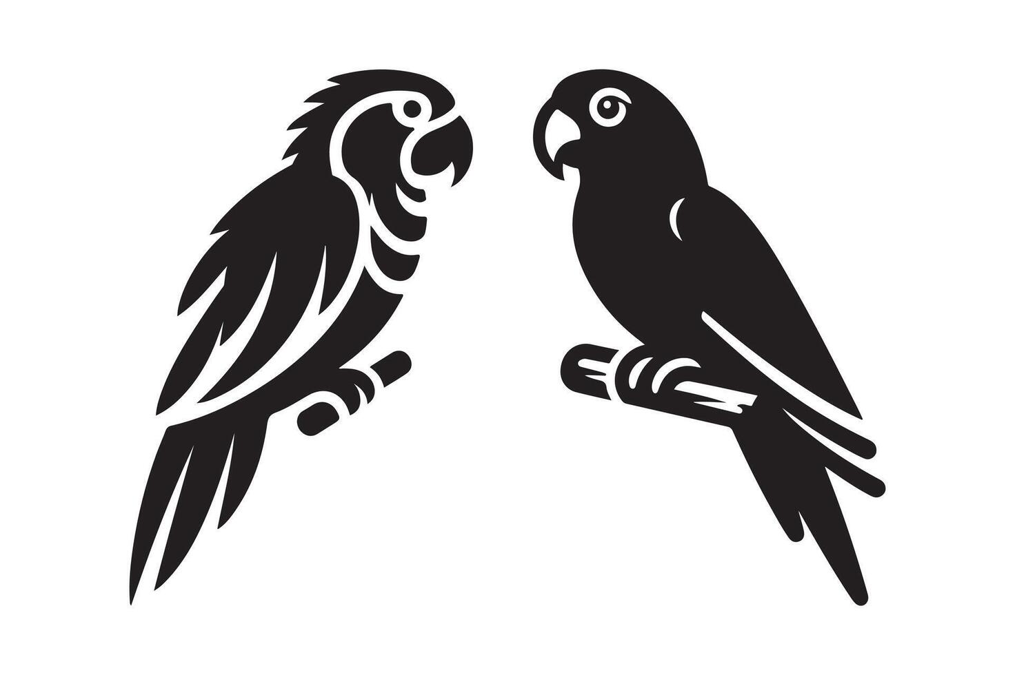 Premium Orange Bellied Parrot Silhouette Graphic vector