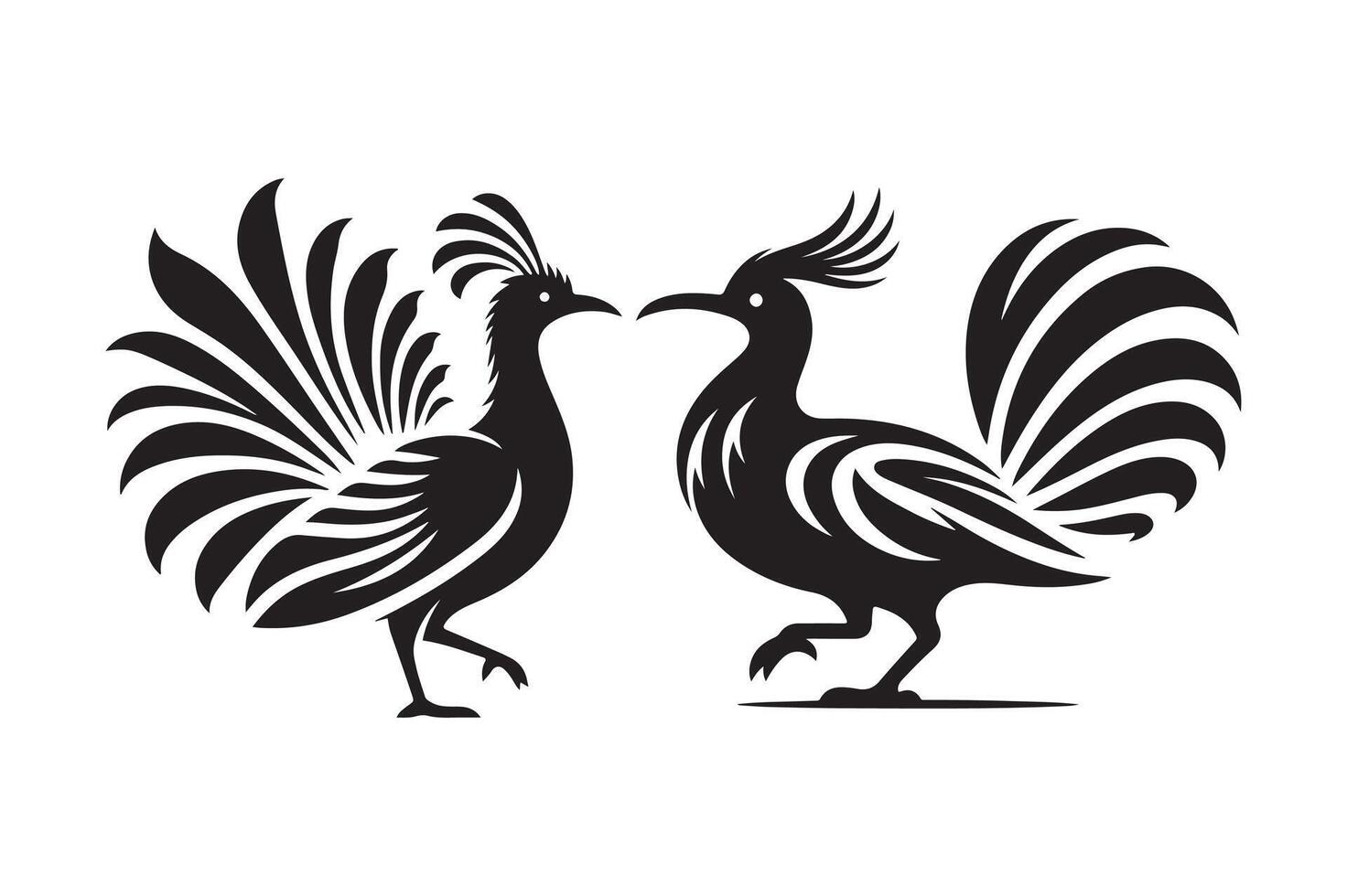 Superb Lyrebird Silhouette for Stationery Design vector