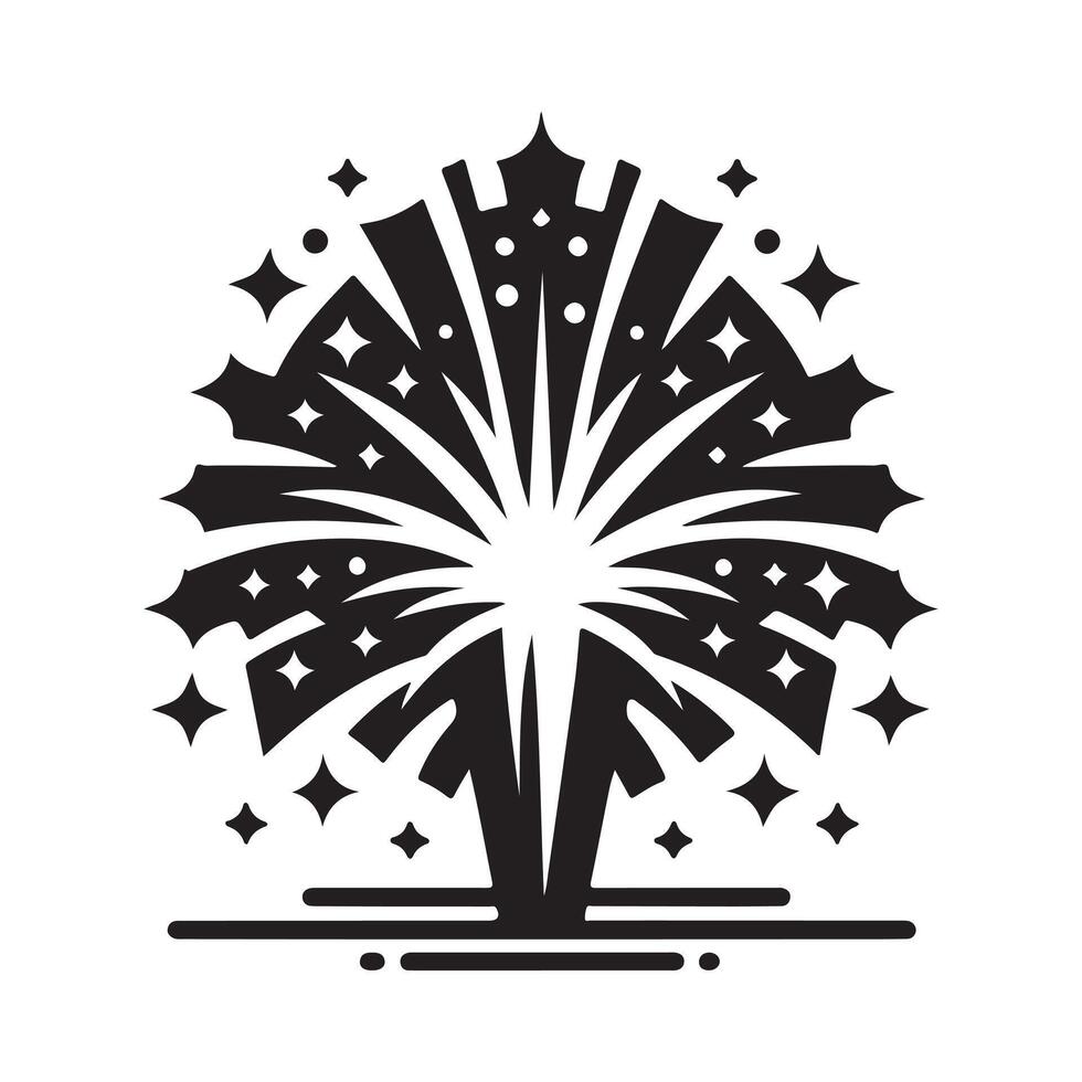 Firework Silhouette for Advertising Campaigns vector