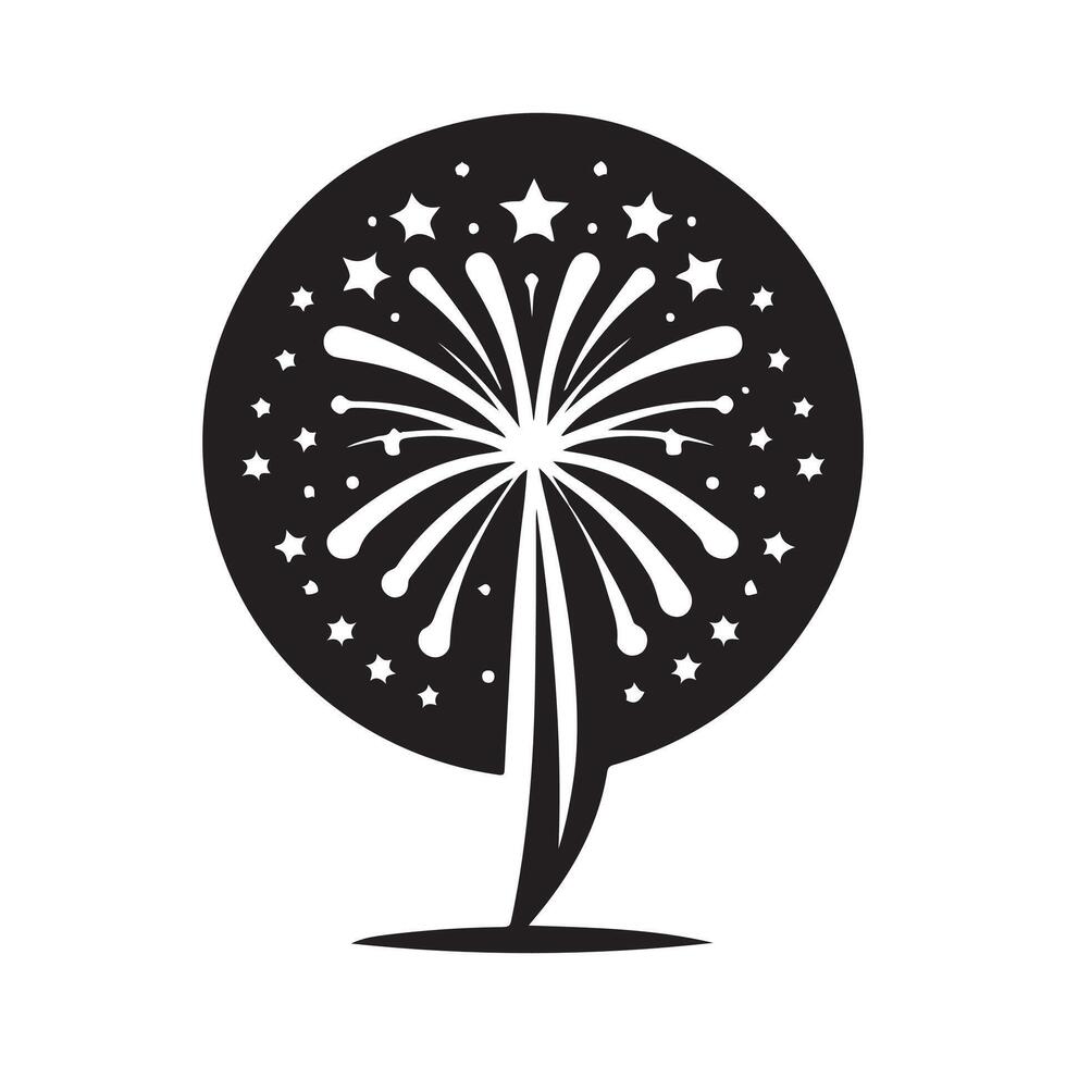 Firework Silhouette for Creative Designs vector