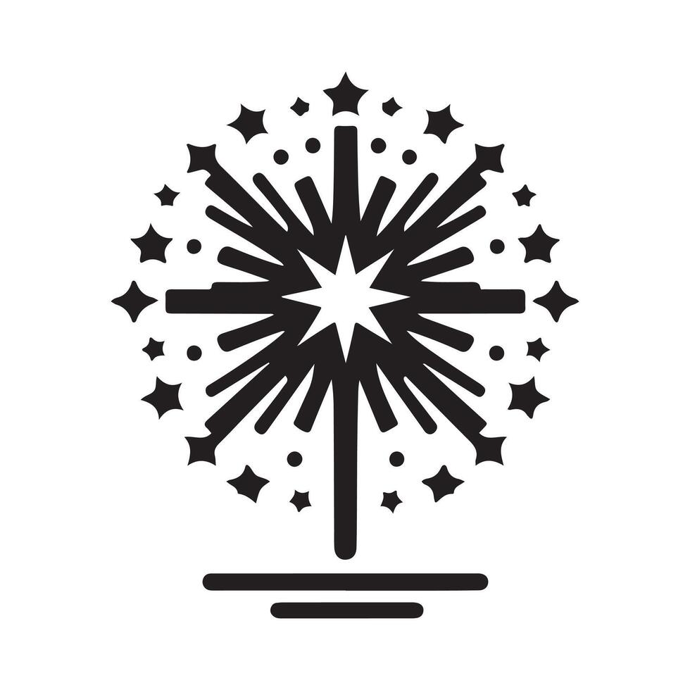 High Resolution Firework Silhouette Art vector