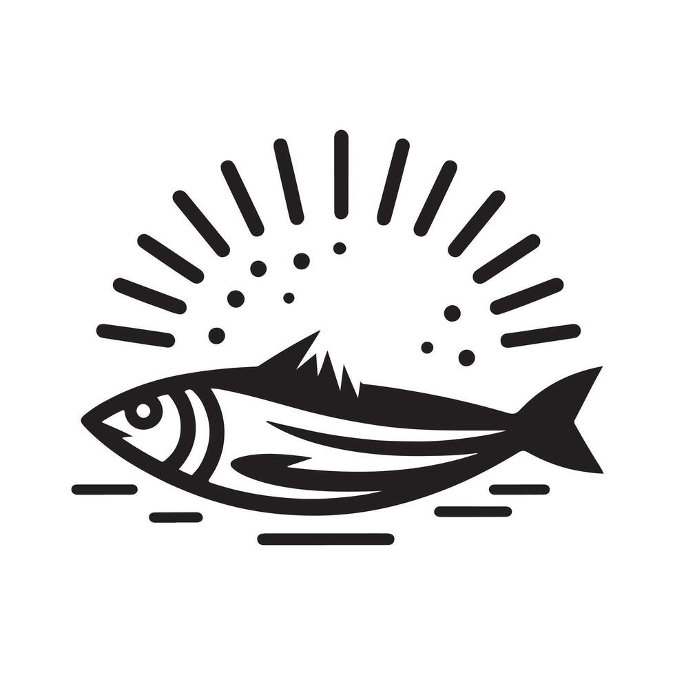 Professional Sardines Fish Silhouette for Branding vector