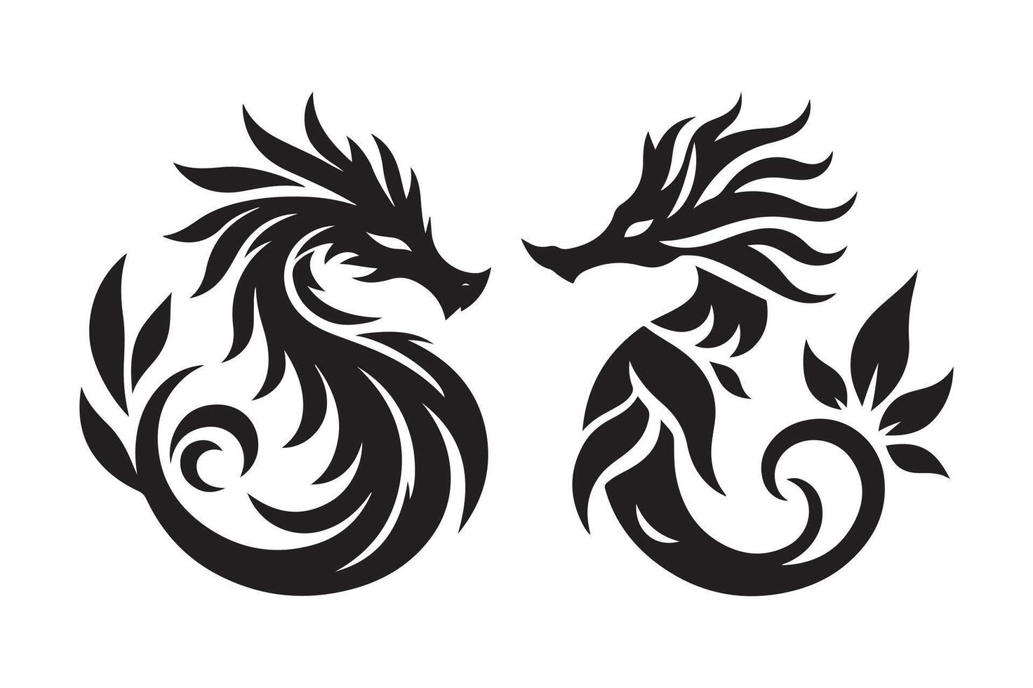 Nature Inspired Leafy Seadragon Silhouette vector
