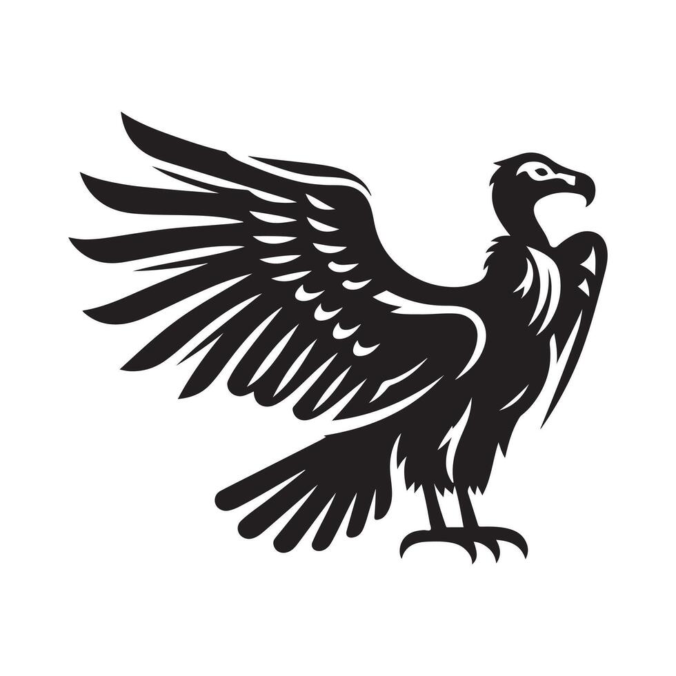 Versatile Turkey Vulture Silhouette for All Projects vector