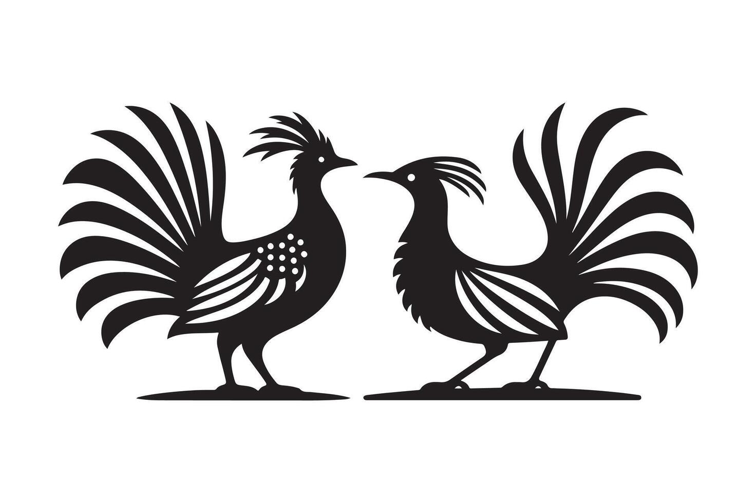 Superb Lyrebird Silhouette for Elegant Themes vector