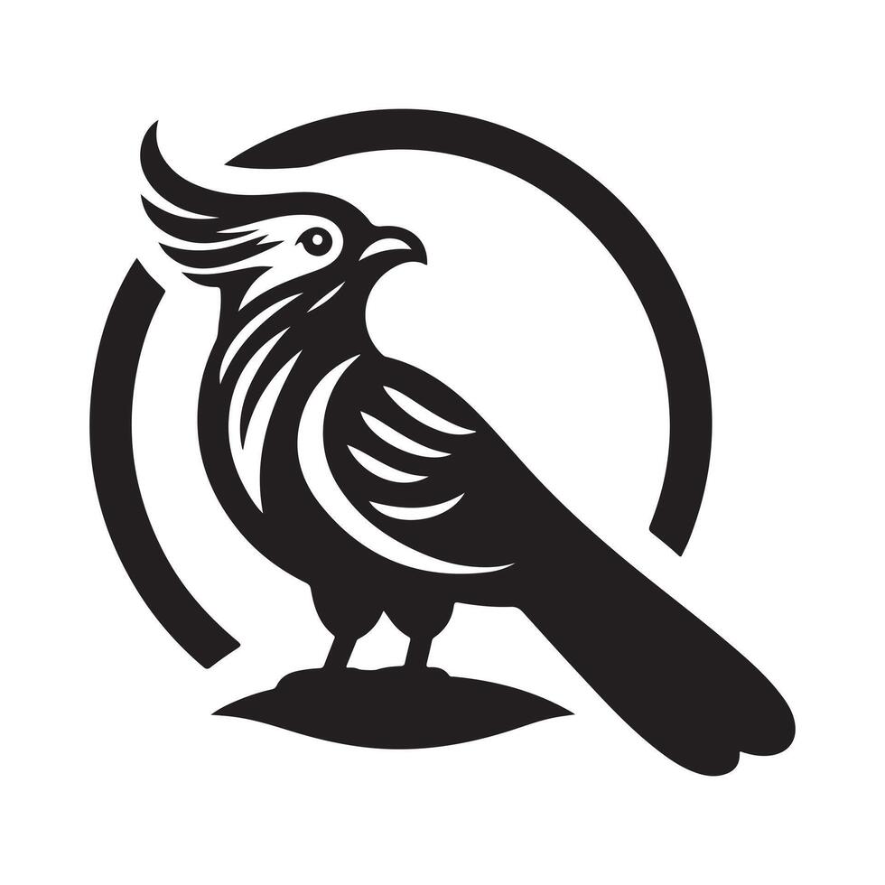 Quetzal Silhouette for Educational Graphics vector