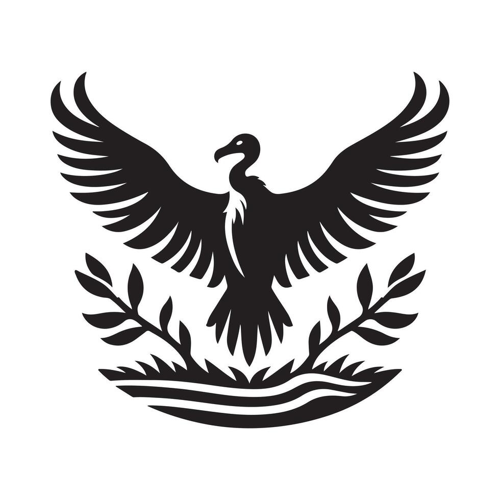 Turkey Vulture Silhouette for Branding vector