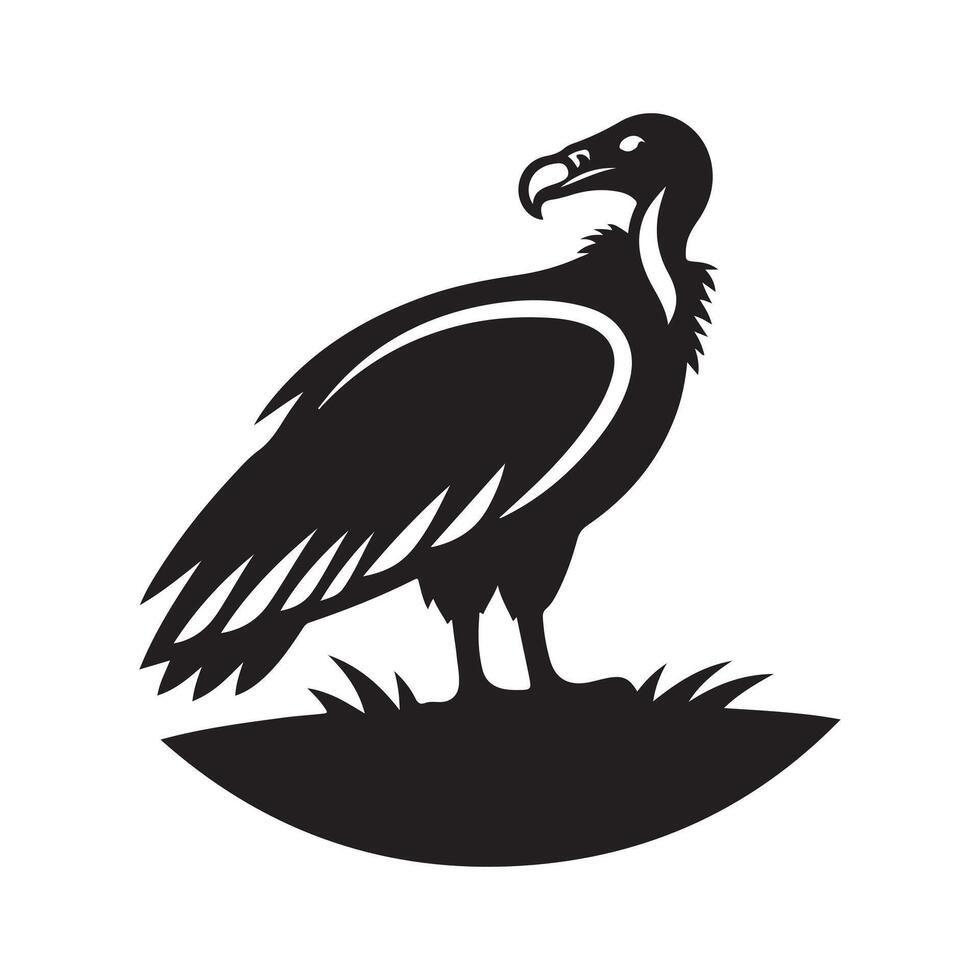 Turkey Vulture Silhouette for T-shirt Design vector