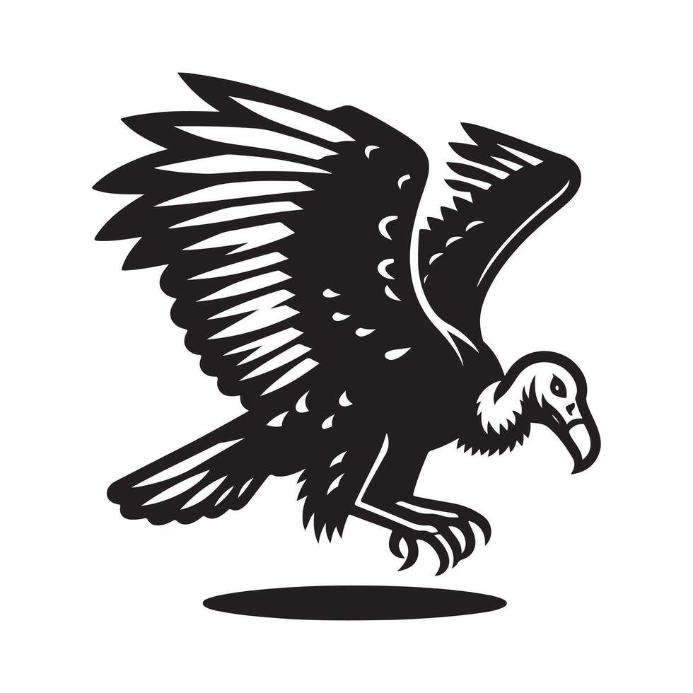 Turkey Vulture Silhouette for Flyers and Posters vector