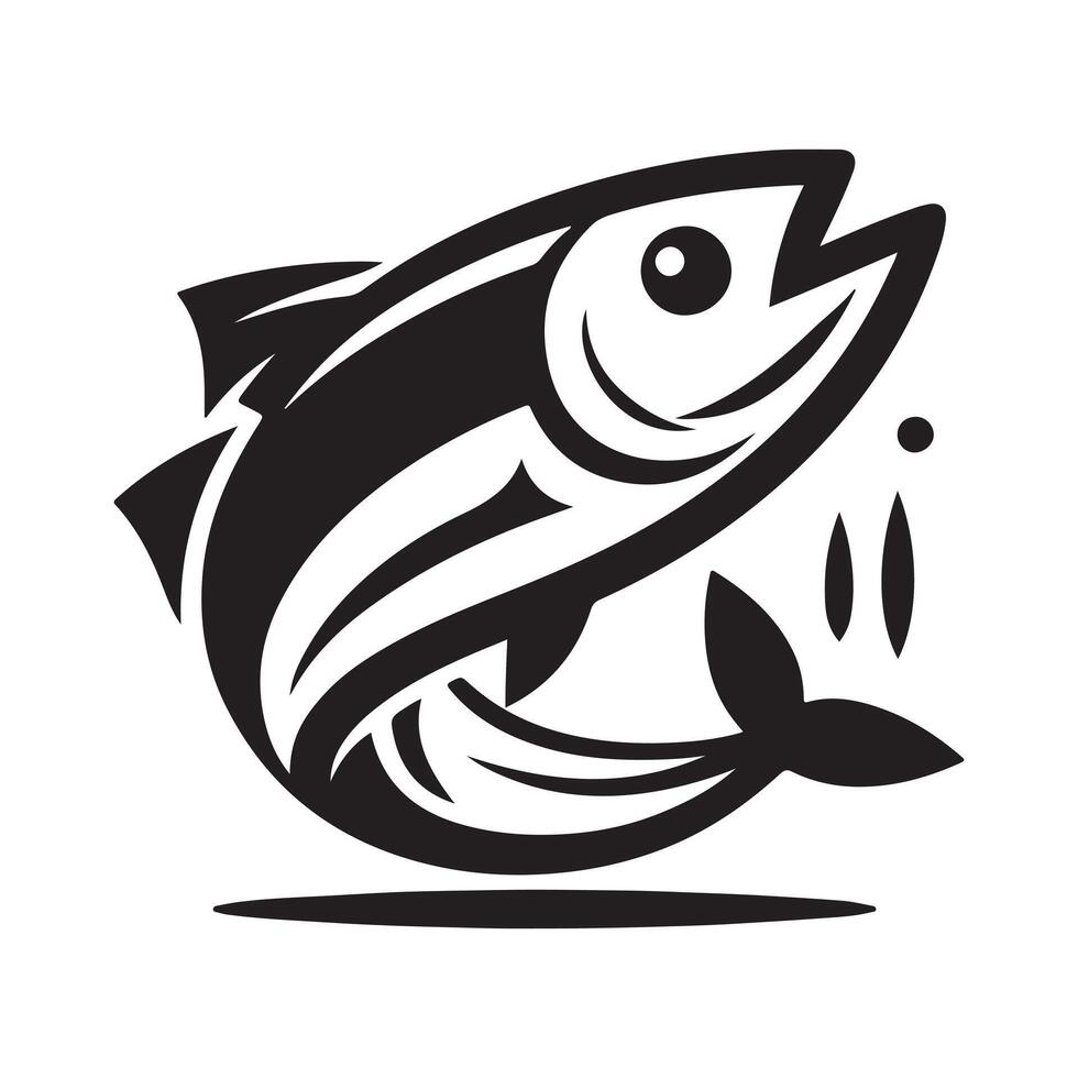 Flexible Sardines Fish Silhouette for Design Projects vector