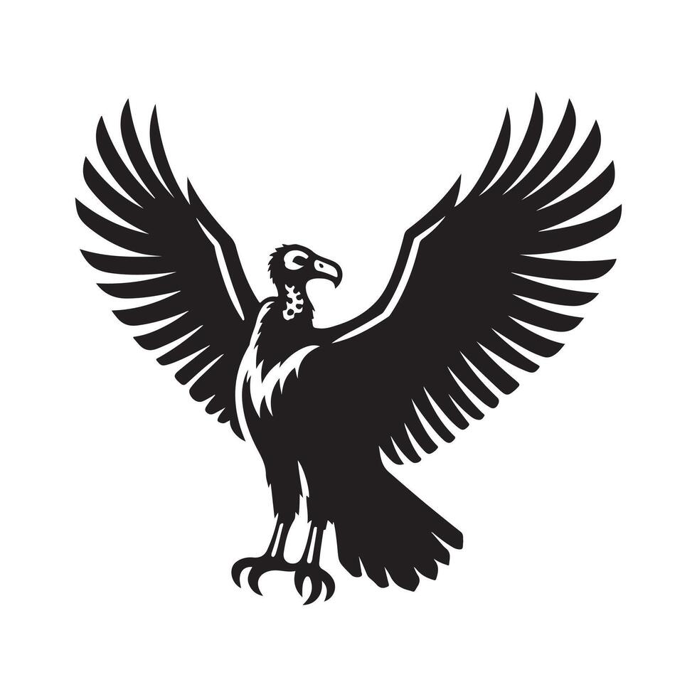 Turkey Vulture Silhouette for Social Media vector