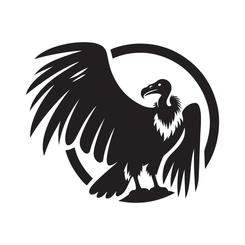 Turkey Vulture Silhouette for Business Branding vector