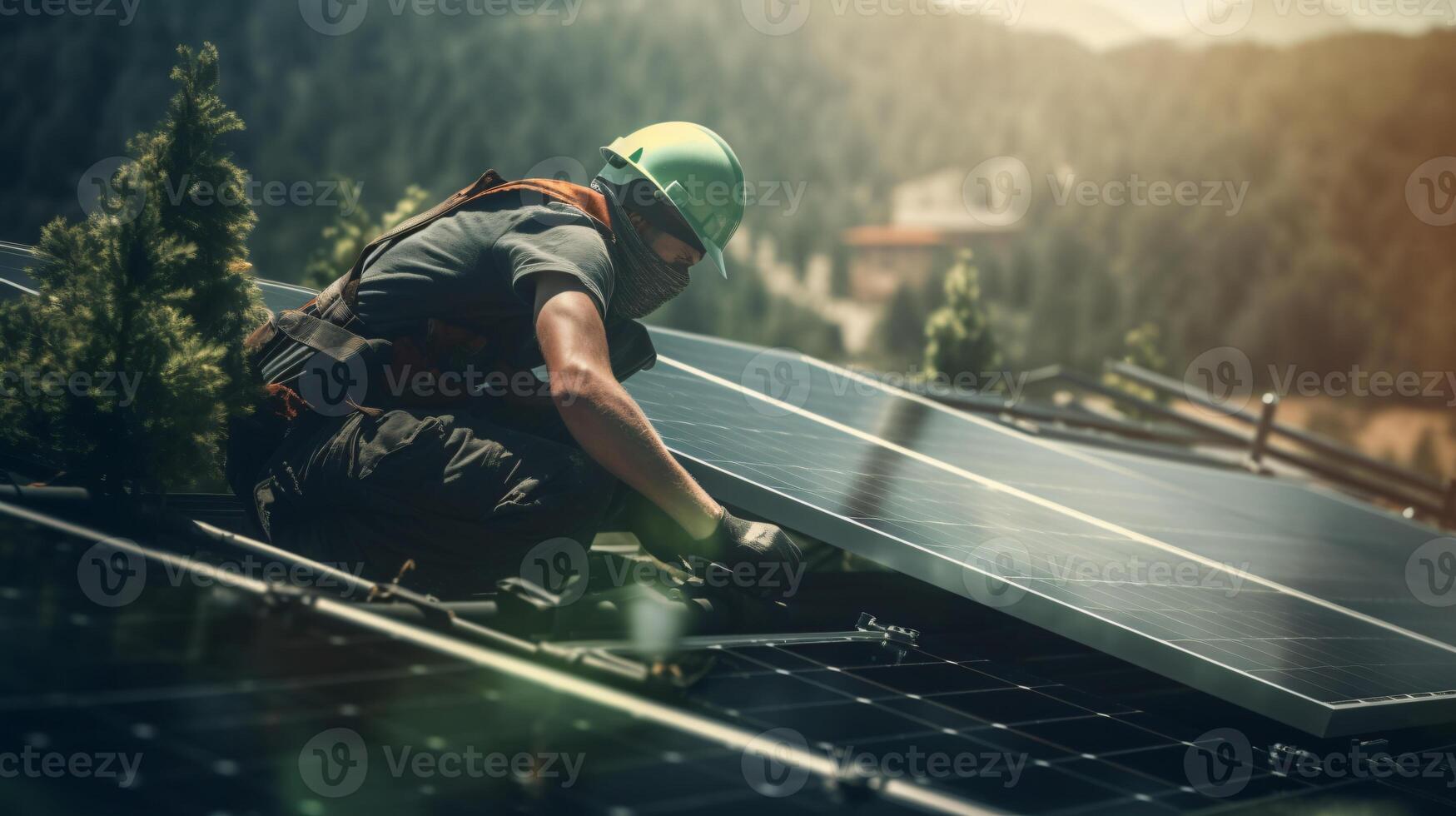 Sustainable Renewable Energy - Solar panels photo