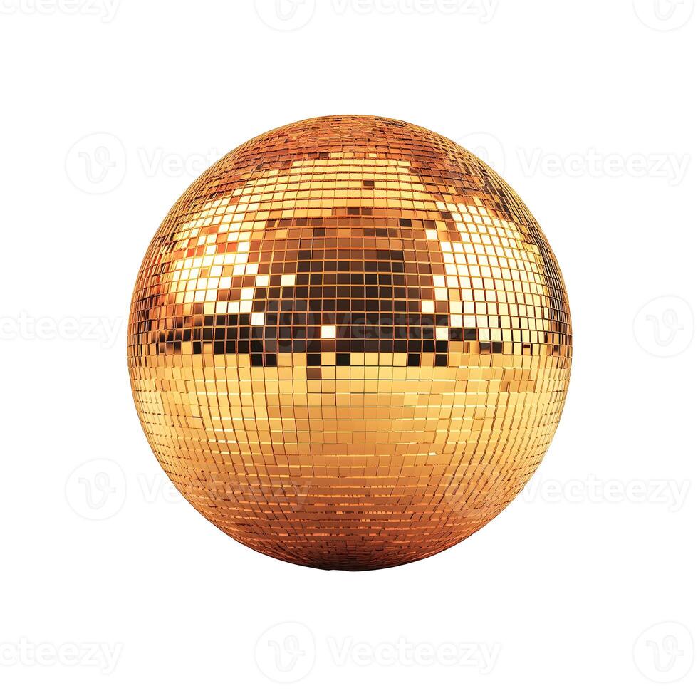 Gold Glitter Ball - Isolated photo