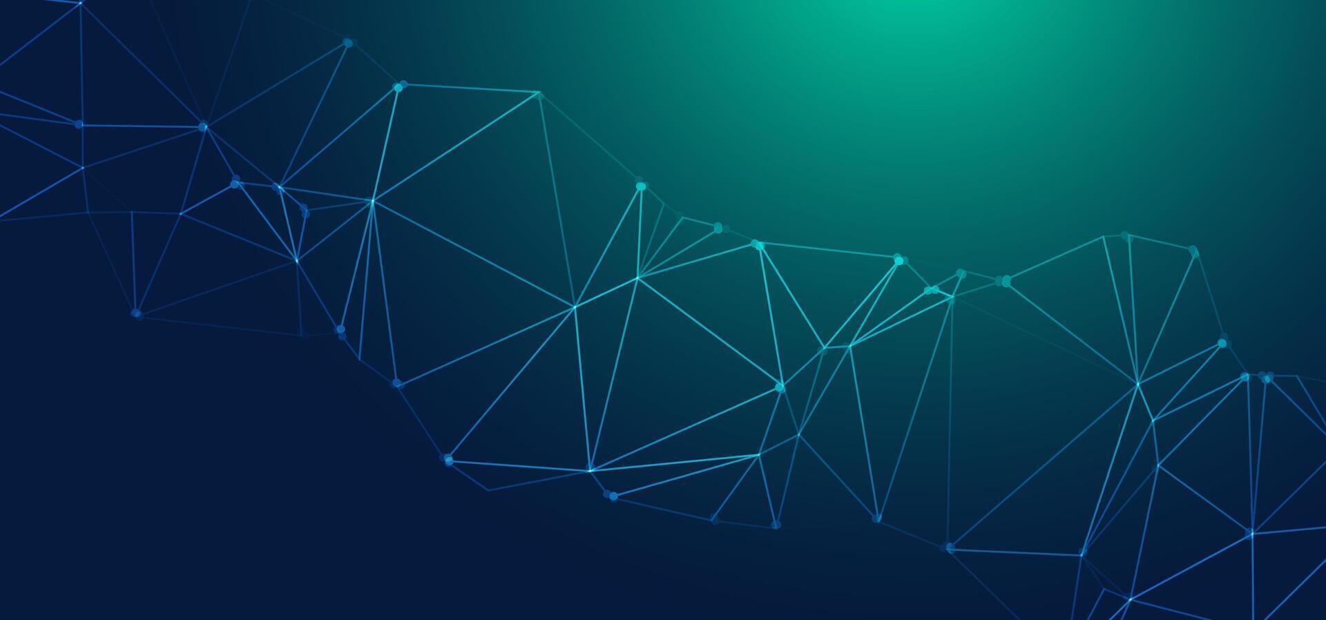 Abstract energy light in green and blue on a dark background. Suitable for high-tech branding, sci-fi interfaces, and digital visualization vector