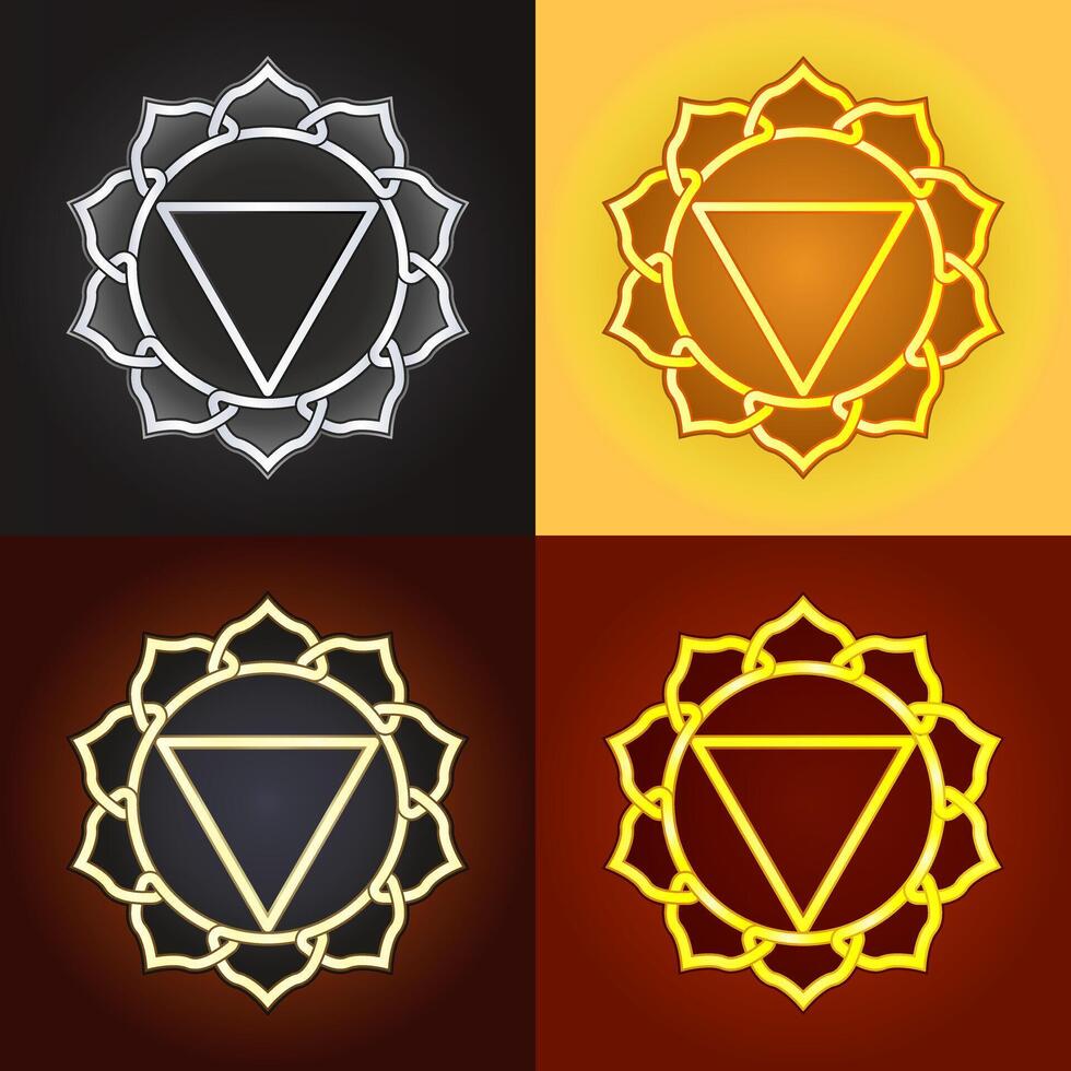 Chakra in Celtic style amulet Manipura. Illustration. vector