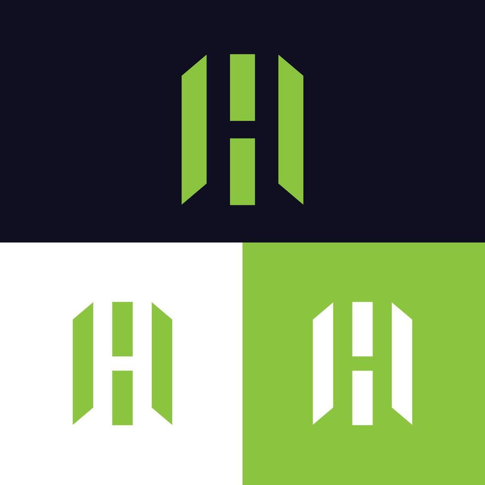 Letter H logo design modern and minimalist vector