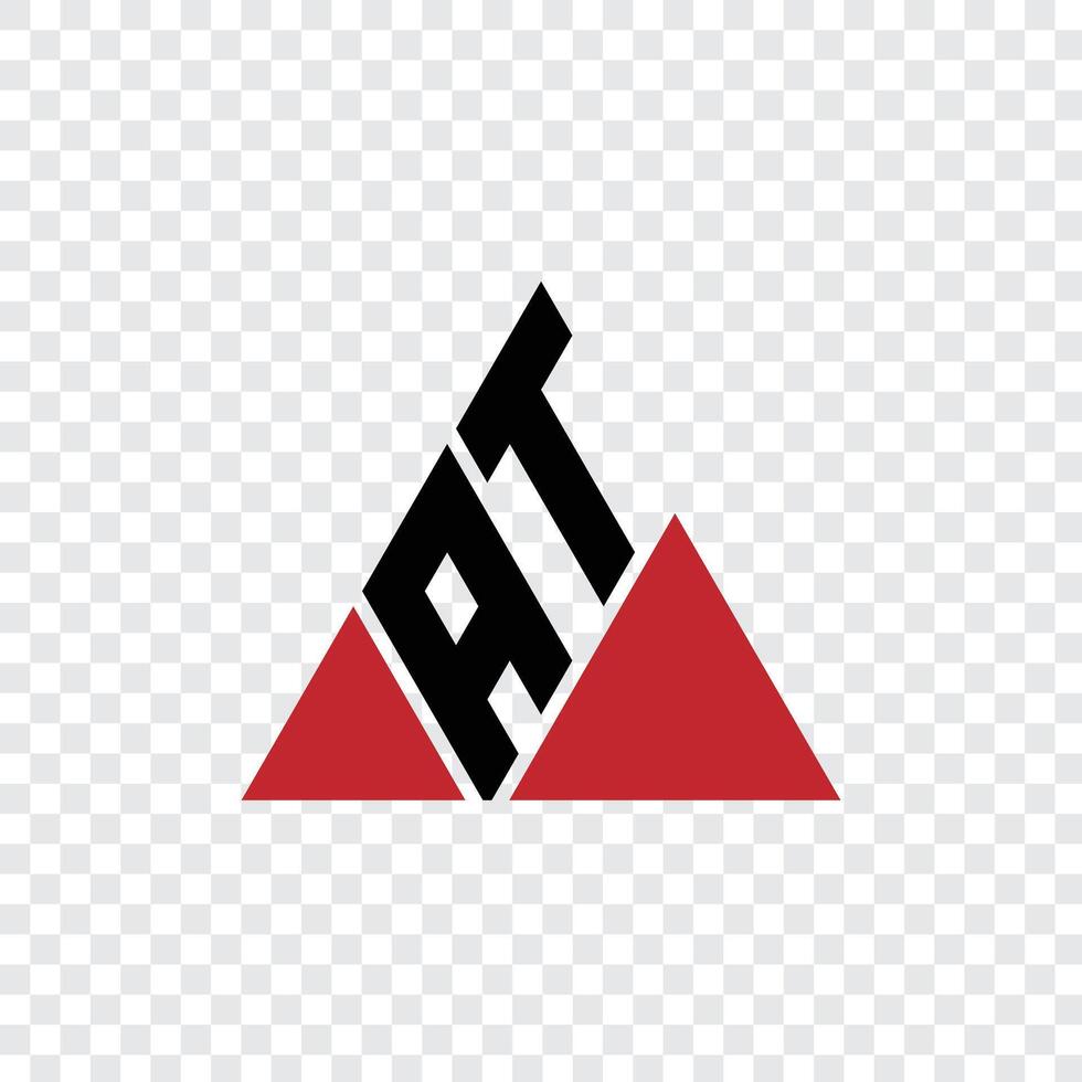 116 a logo alphabet word letter triangle geometric educational A T vector