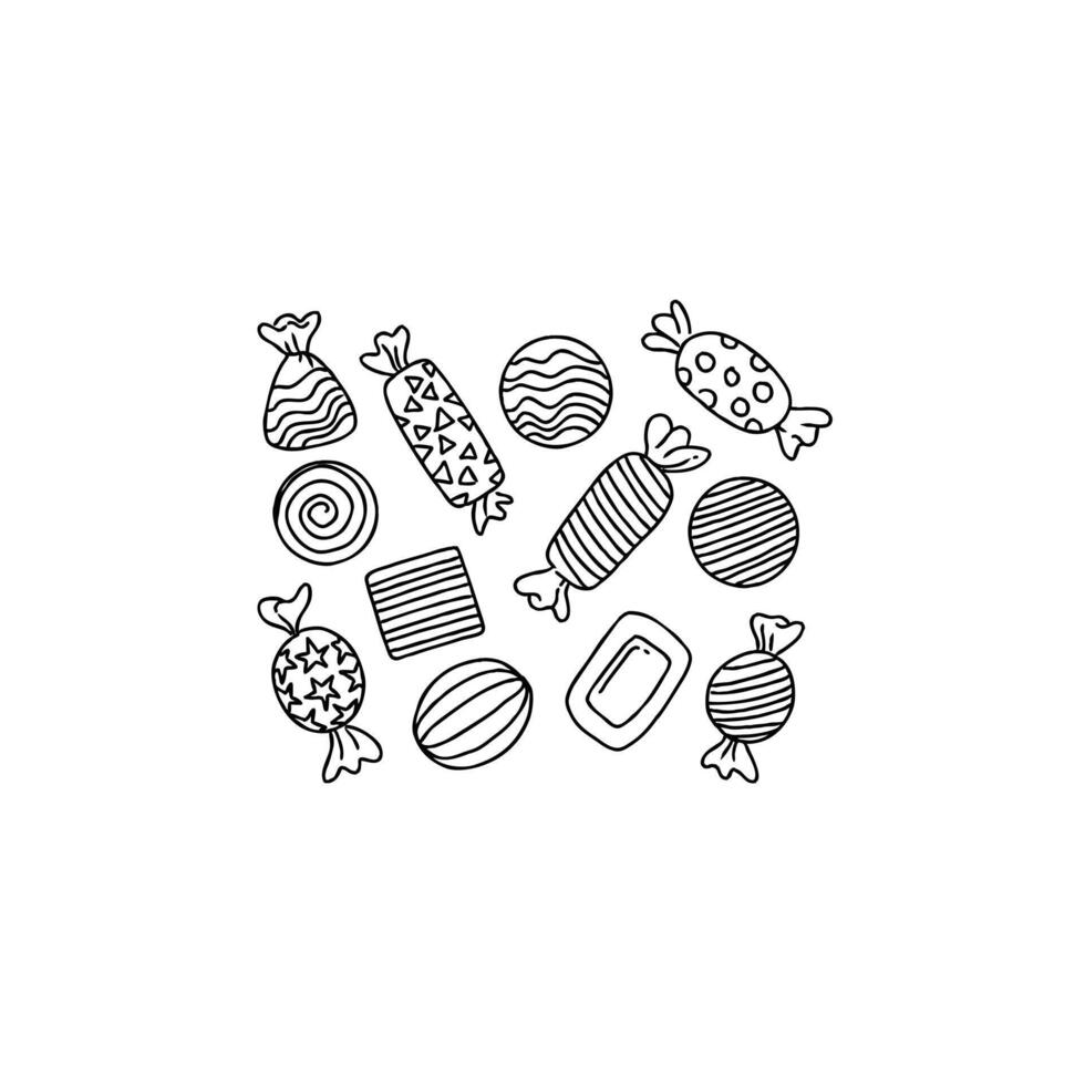 Candy icons illustration vector