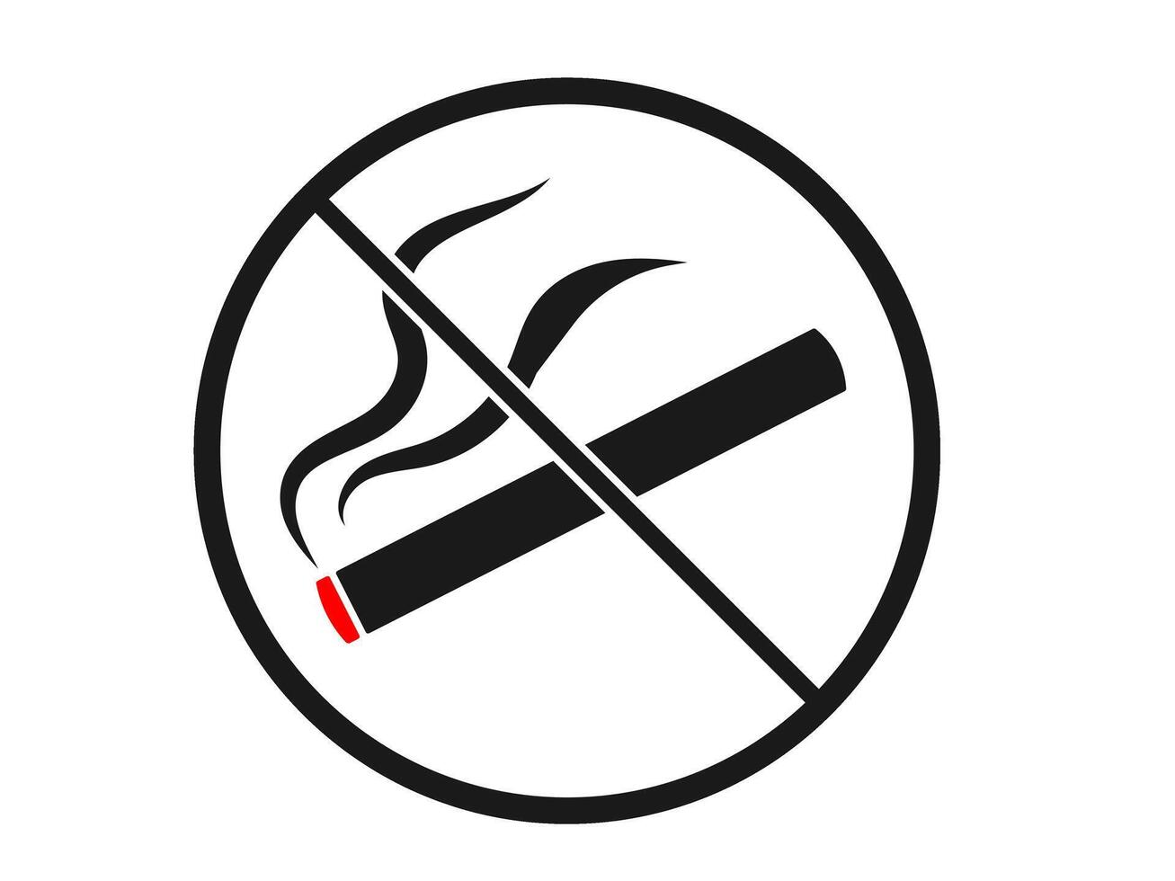 Cigarette prohibitory sign for No Smoking poster. illustration public spaces, and anti smoking awareness designs vector