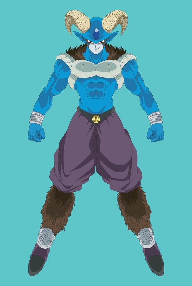 Moro absorbs OG73 2D full character illustration vector