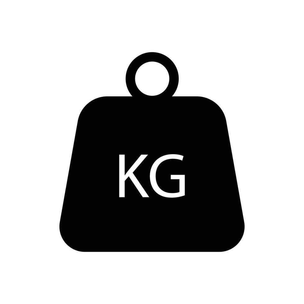 kg weight scale icon illustration on white background vector