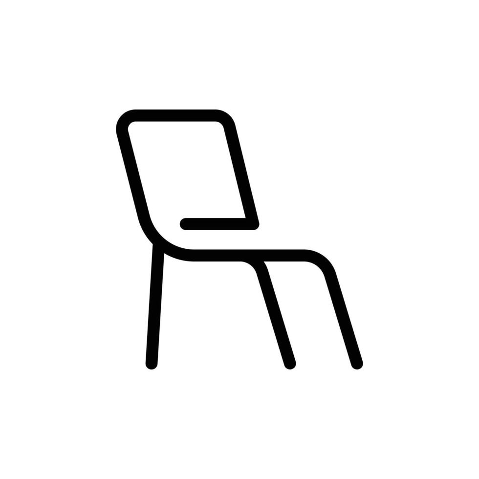 outline chair illustration, vector