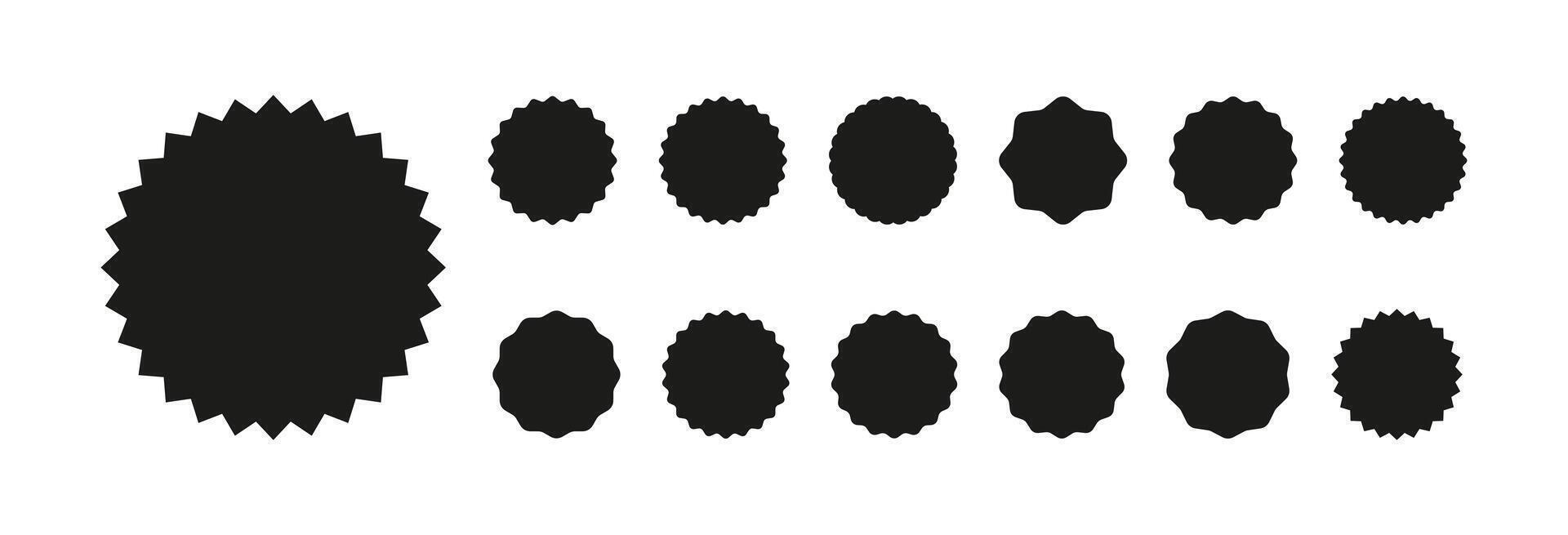 a set of black and white shapes that are arranged in a circle vector