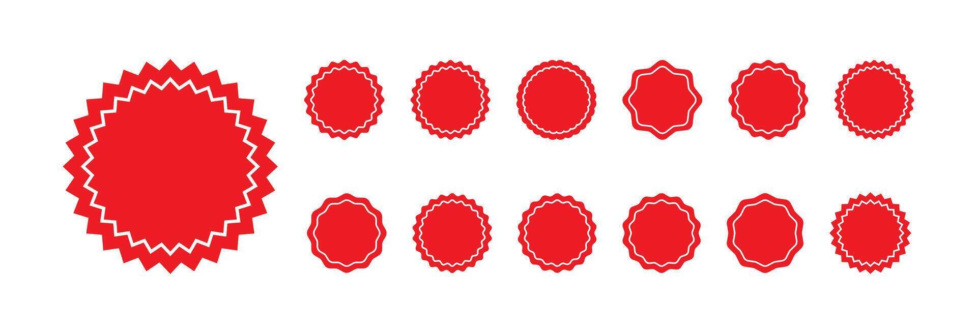 a set of red oval shapes on a white background vector