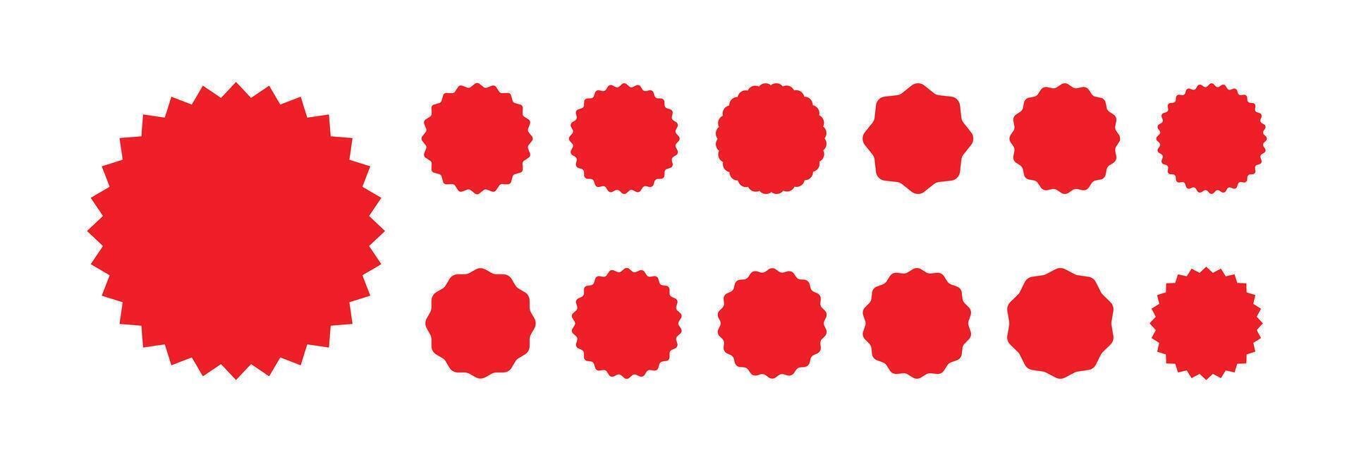 a set of red circles with a white background vector