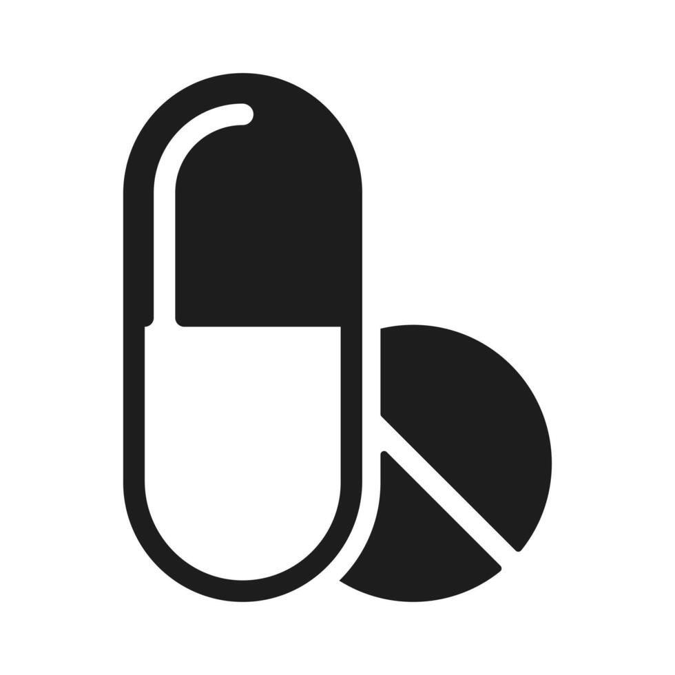 pill capsule icon isolated on white background vector