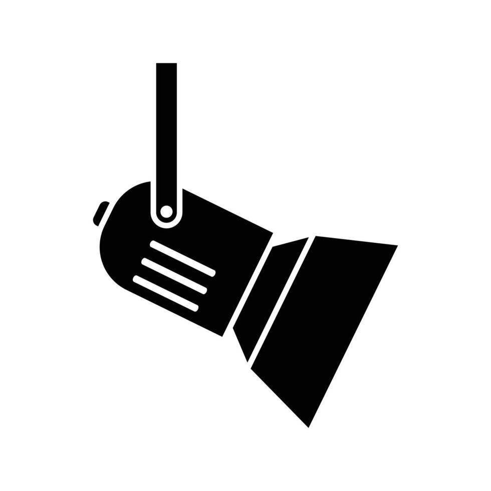 stage lighting spotlight black icon vector