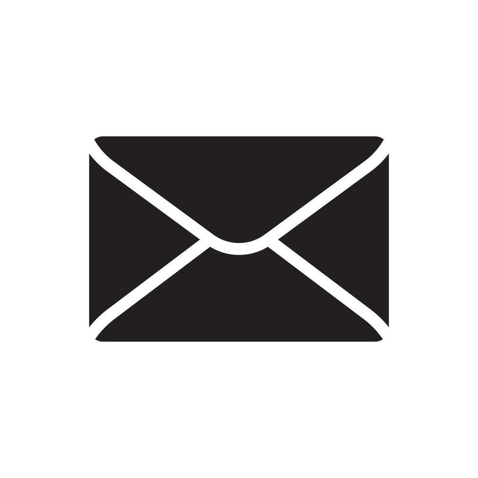 an envelope icon on a white background vector