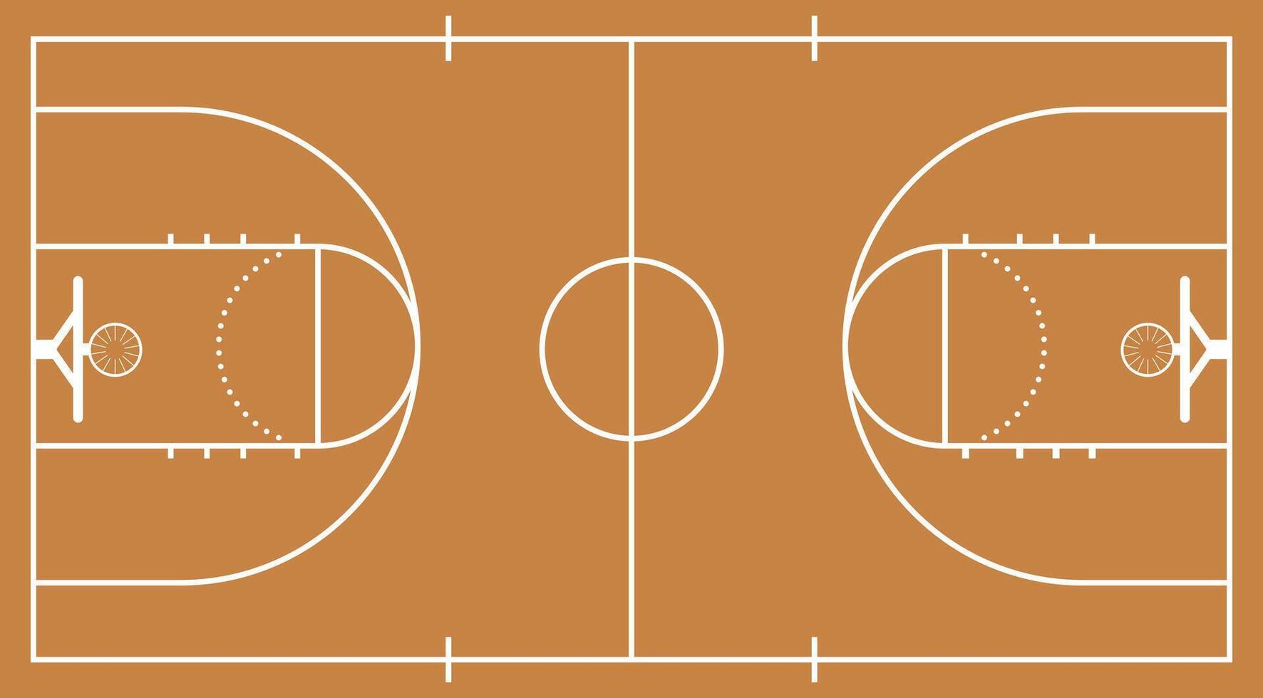 basketball court illustration vector