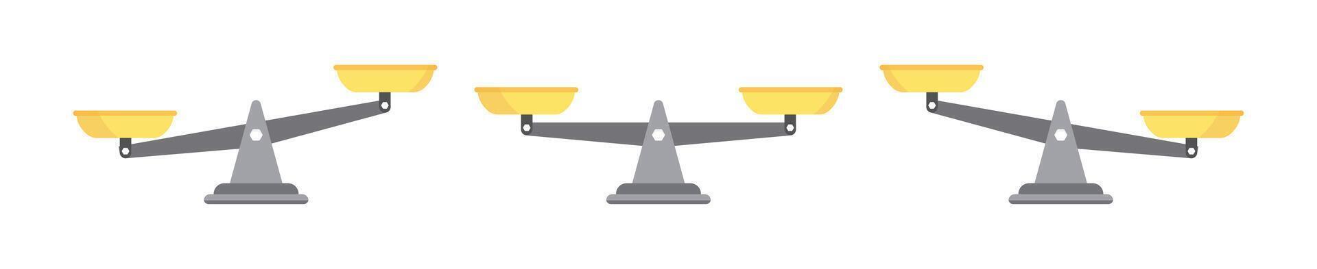 set scale flat design vector