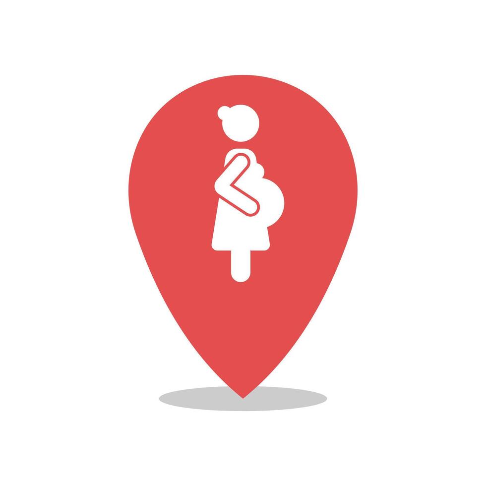 pregnant pin place location vector