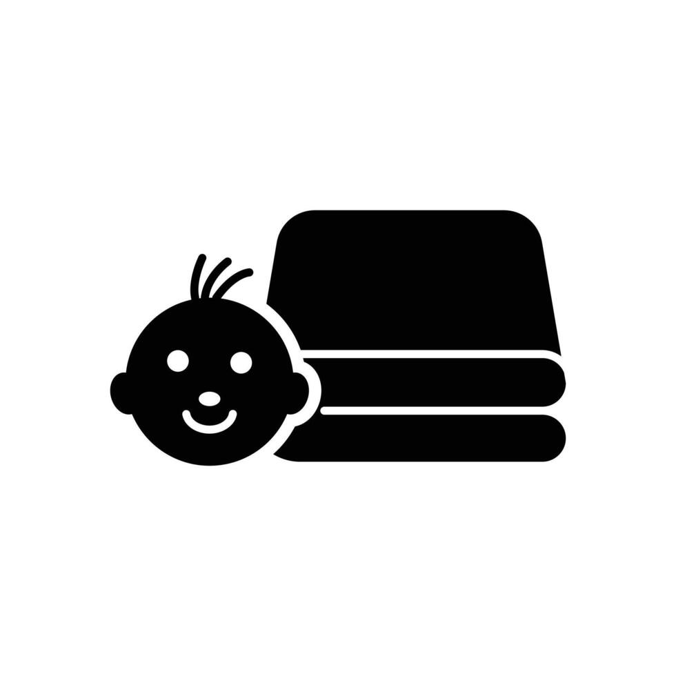 baby blanket icon black design vector