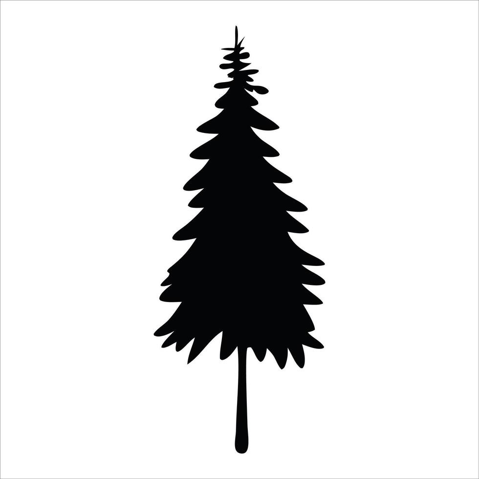 Customize tree silhouette for deginers vector