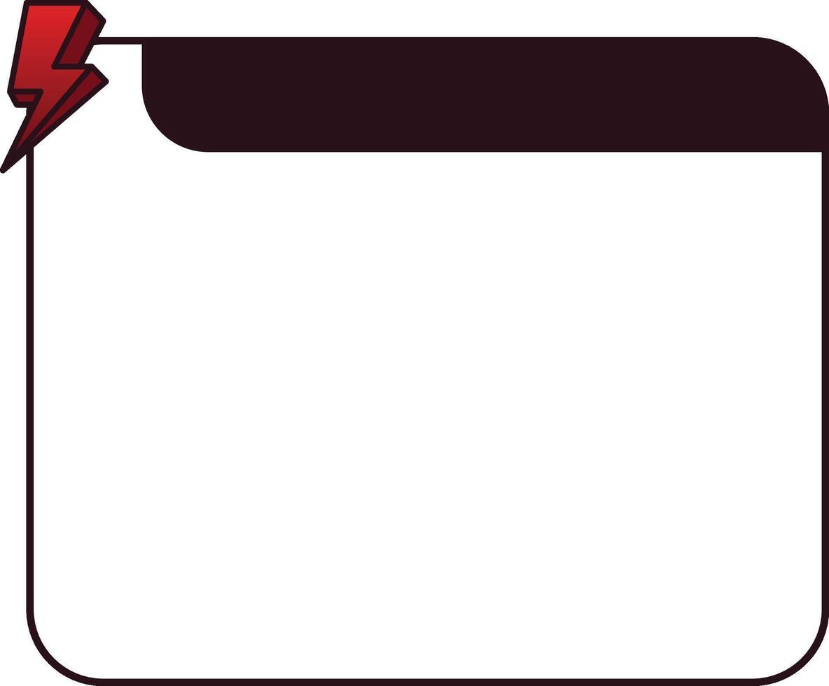 Square White Rounded Rectangle Flash Sale with Red Thunder vector